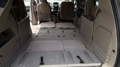 Rear cargo area with the seats folded flat