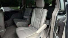 Second-row captain's chairs in leather